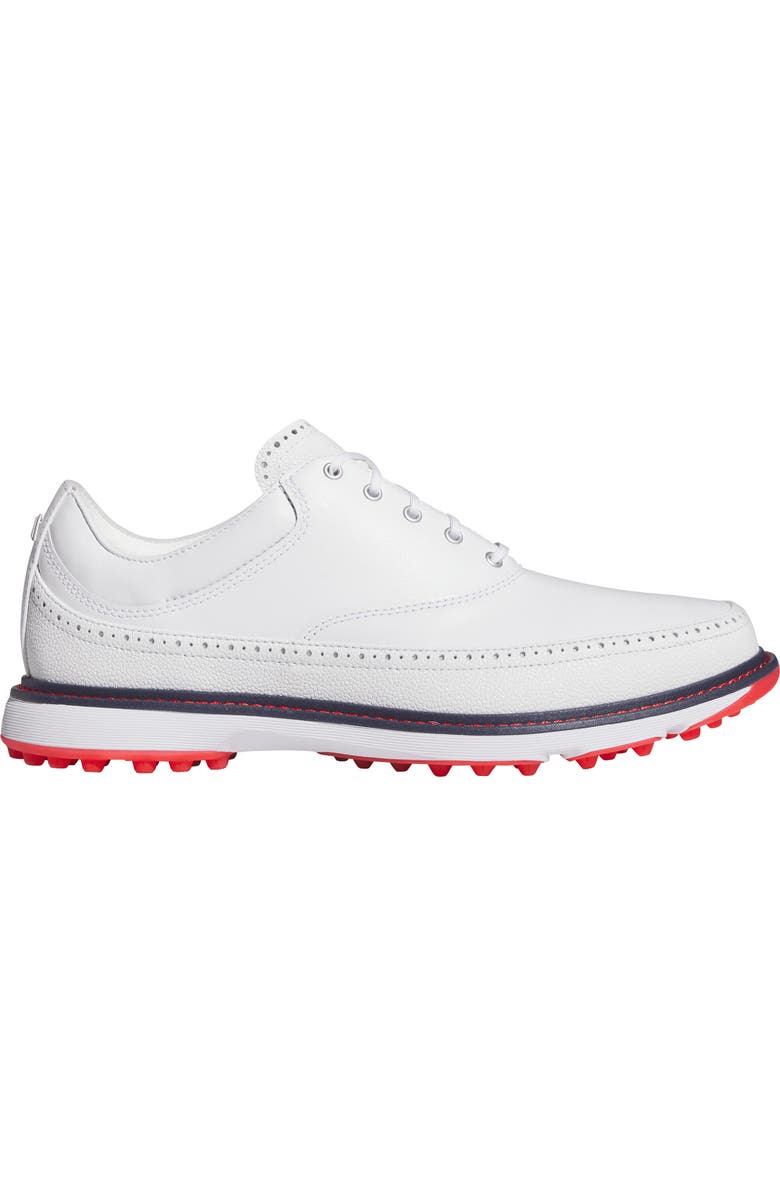adidas MC80 Spikeless Golf Shoe, Alternate, color, White/ Navy/ Red