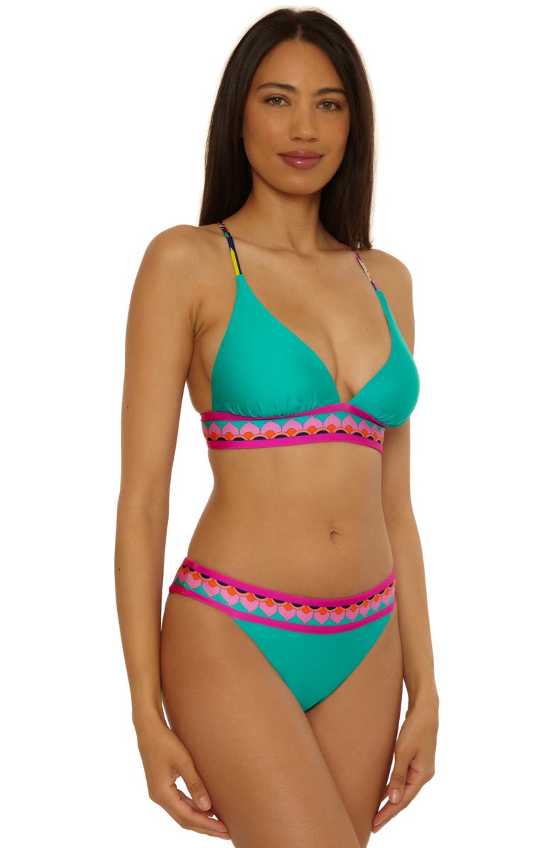 Trina Turk Paralia Reversible Halter Bikini Top, Alternate, color, Multi