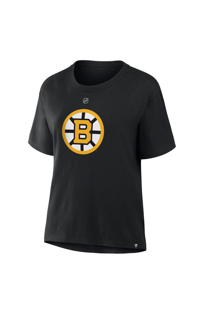 FANATICS Women's Fanatics Jeremy Swayman Black Boston Bruins Authentic Stack Name & Number T-Shirt, Alternate, color, Black