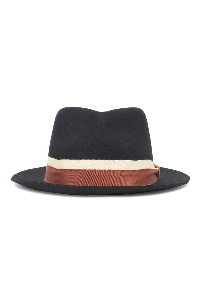 Wheeler Wool Felt Trilby, Alternate, color, BLACK