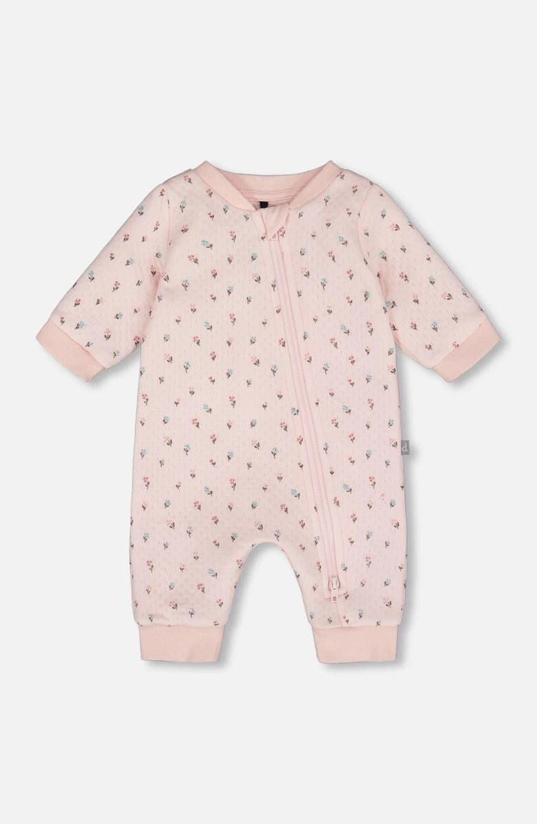 Deux par Deux Organic Cotton One-Piece and Romper, Main, color, Pink Mini Floral