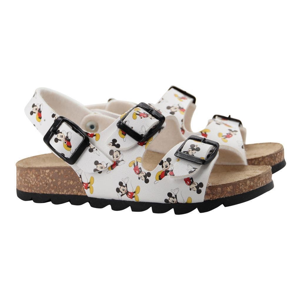 Master of Arts All Over Mickey Print Sandals, Main, color, White