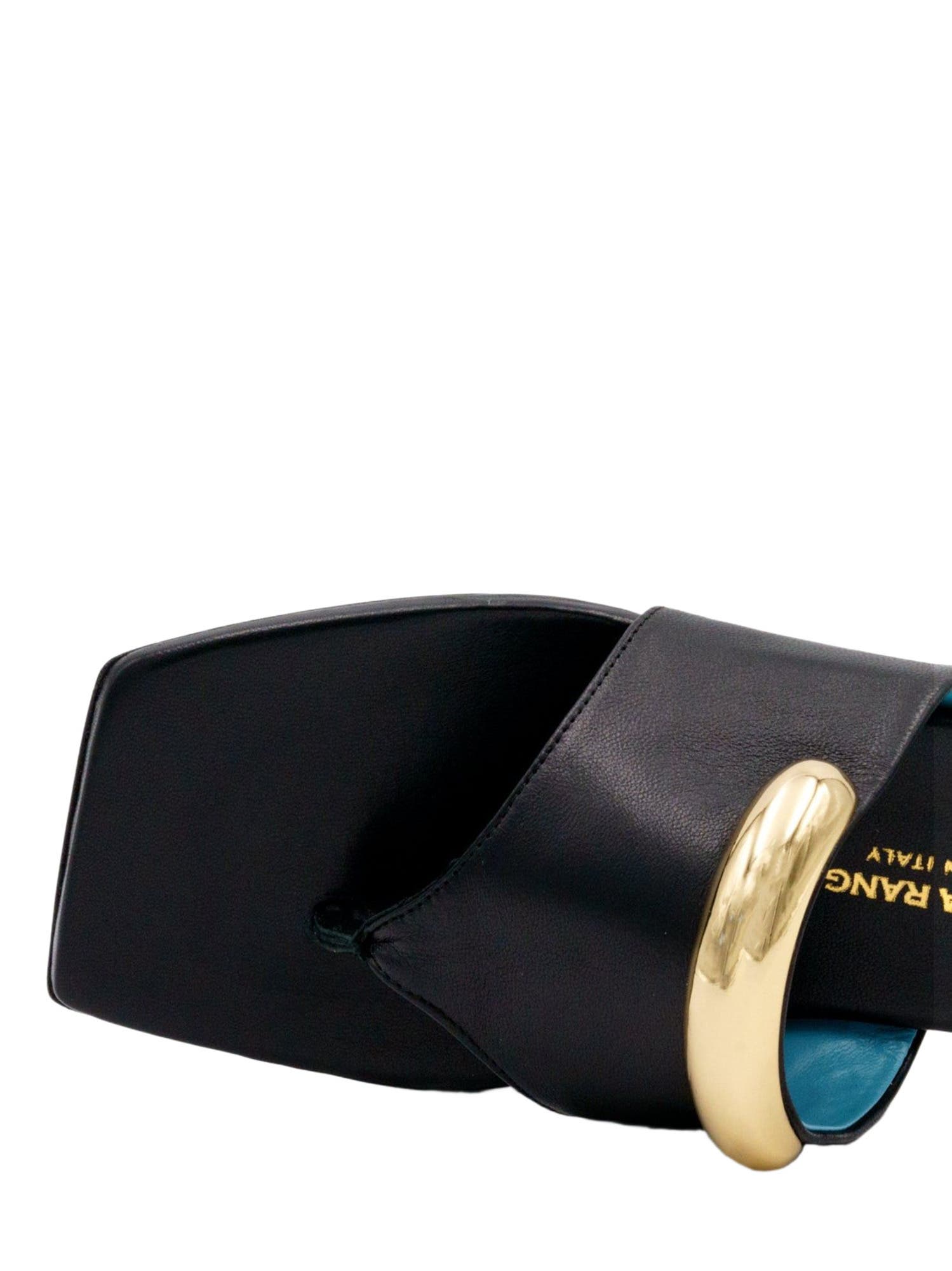 Valentina Rangoni Circe Thong Flat Sandal, Alternate, color, Black