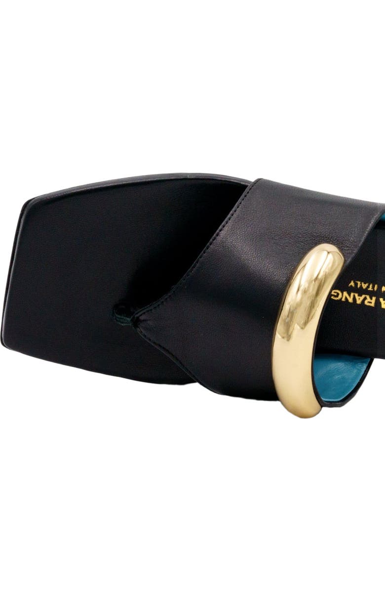 Valentina Rangoni Circe Thong Flat Sandal, Alternate, color, Black