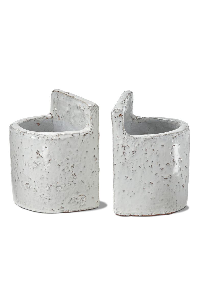tag White Terracotta Utensil Bookend Decorative Home Accent, Main, color, White