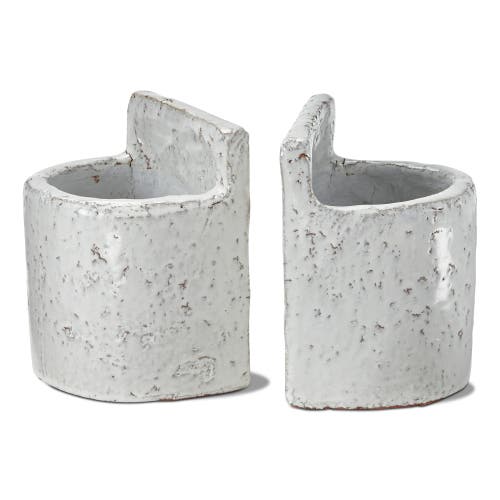 Tag White Terracotta Utensil Bookend Decorative Home Accent