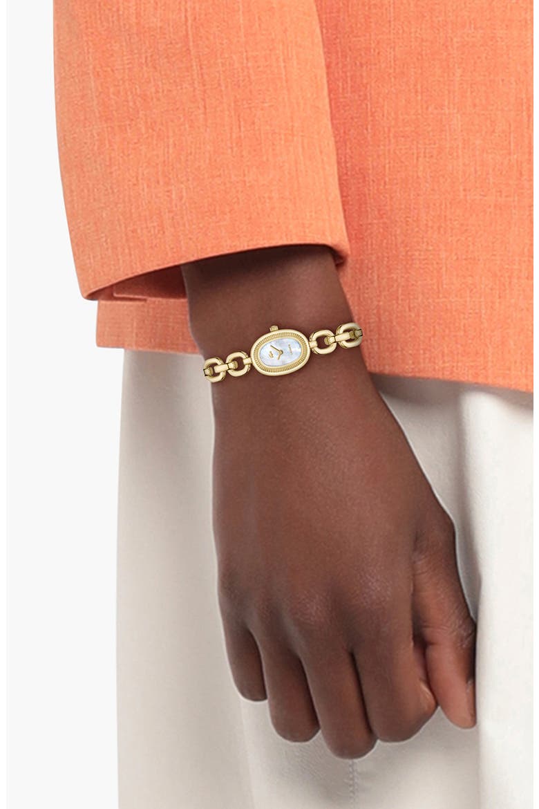 Parisienne Bracelet Watch, 17mm, Alternate, color, WHITE MOP