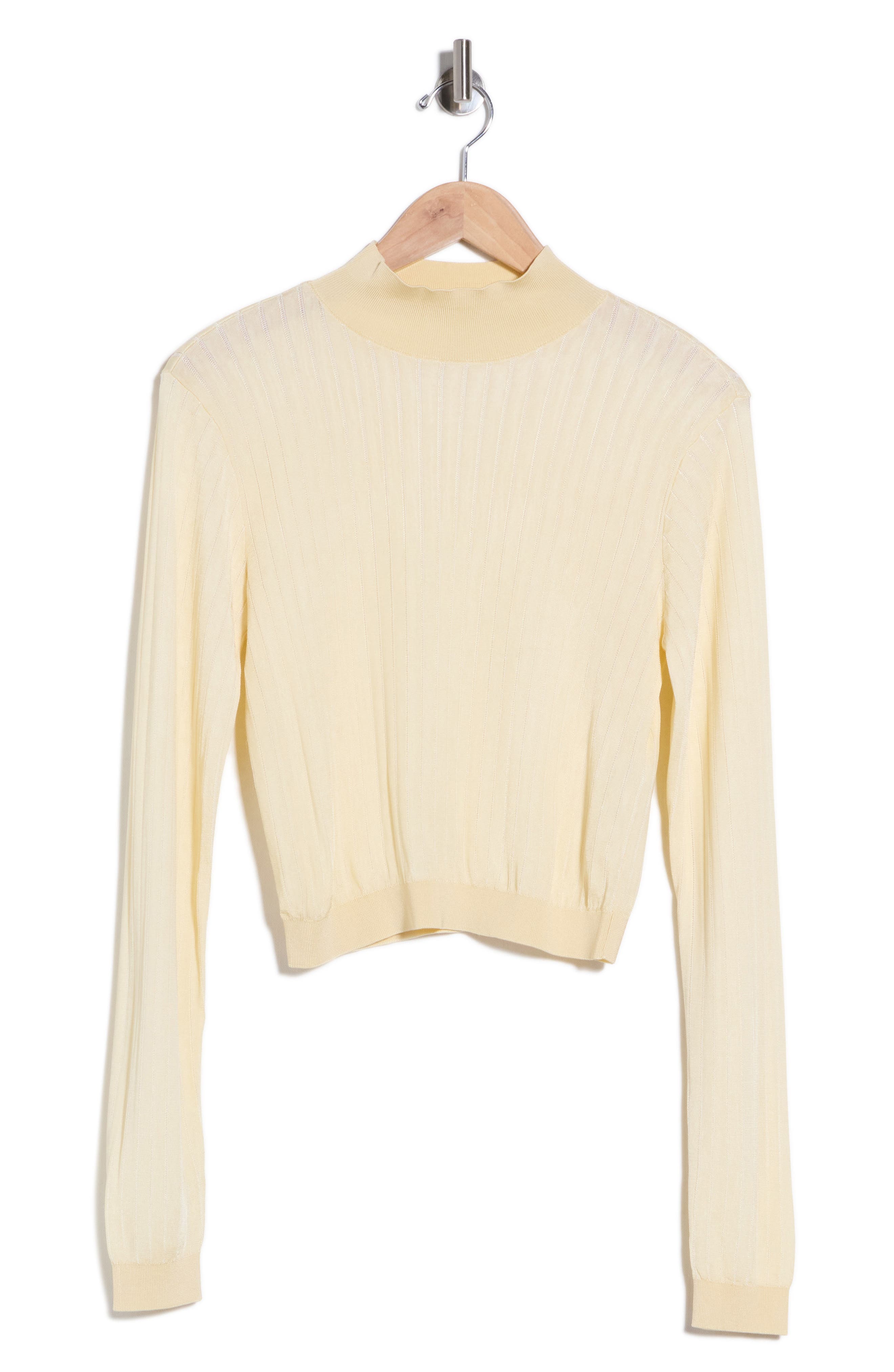 The Crop Fitted Mock Neck Sweater
