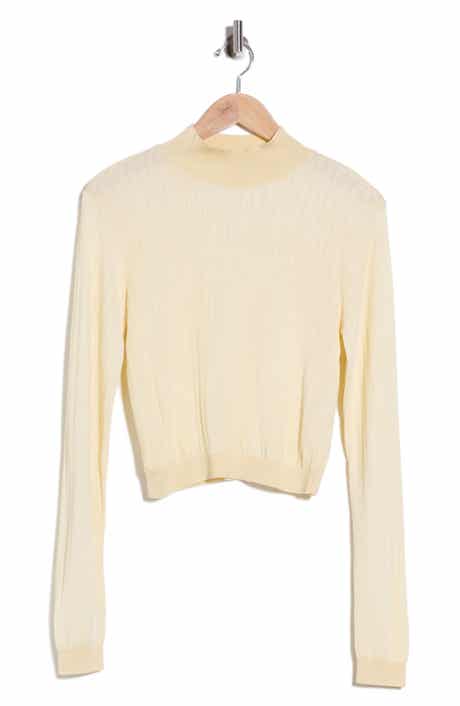 The Crop Fitted Mock Neck Sweater