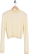 FRAME The Crop Fitted Mock Neck Sweater
