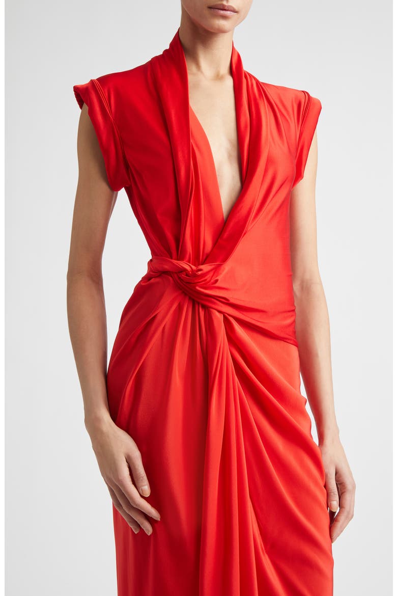 the bar silk twist dress SILK TWIST DRESS EMERALD/COBALT  The Bar