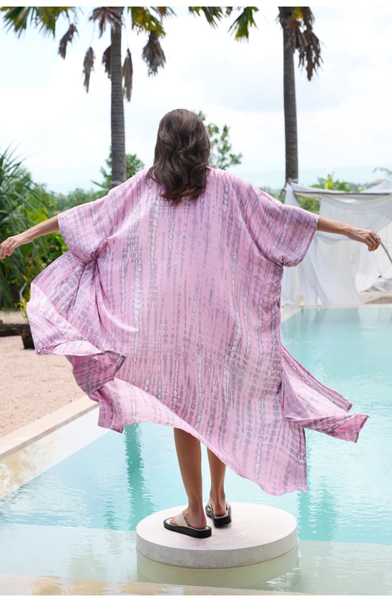 PINK HALEY Sara Hand Dyed Robe, Alternate, color, Pink
