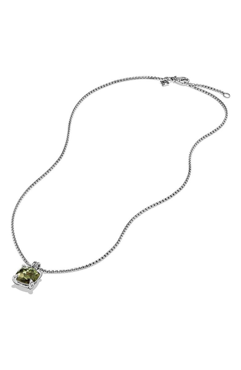 David Yurman Châtelaine<sup>®</sup> Pendant Necklace with Semiprecious Stone & Diamonds, Alternate, color, 