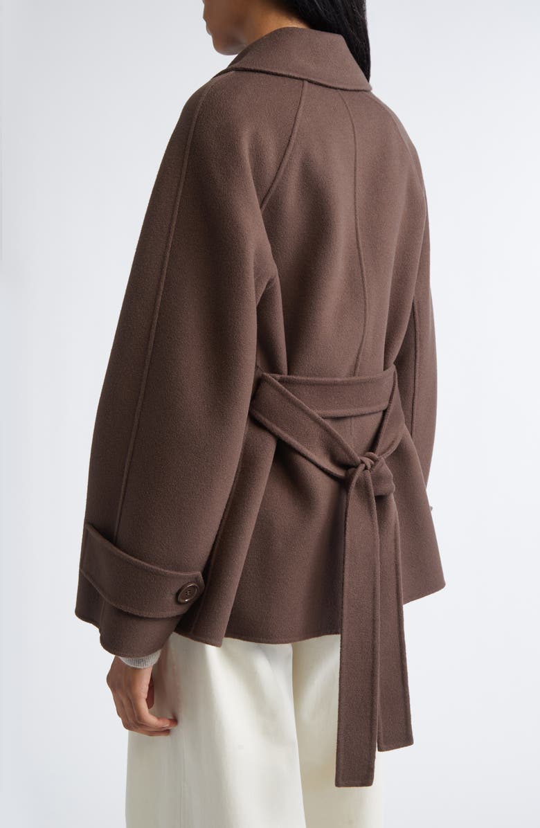 Max Mara Louise Short Wool Double Face Coat, Alternate, color, Chocolate