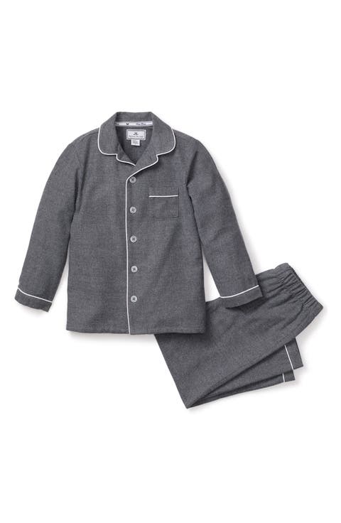Kids' Gray Flannel Two-Piece Pajamas (Toddler, Little Boy & Big Boy)