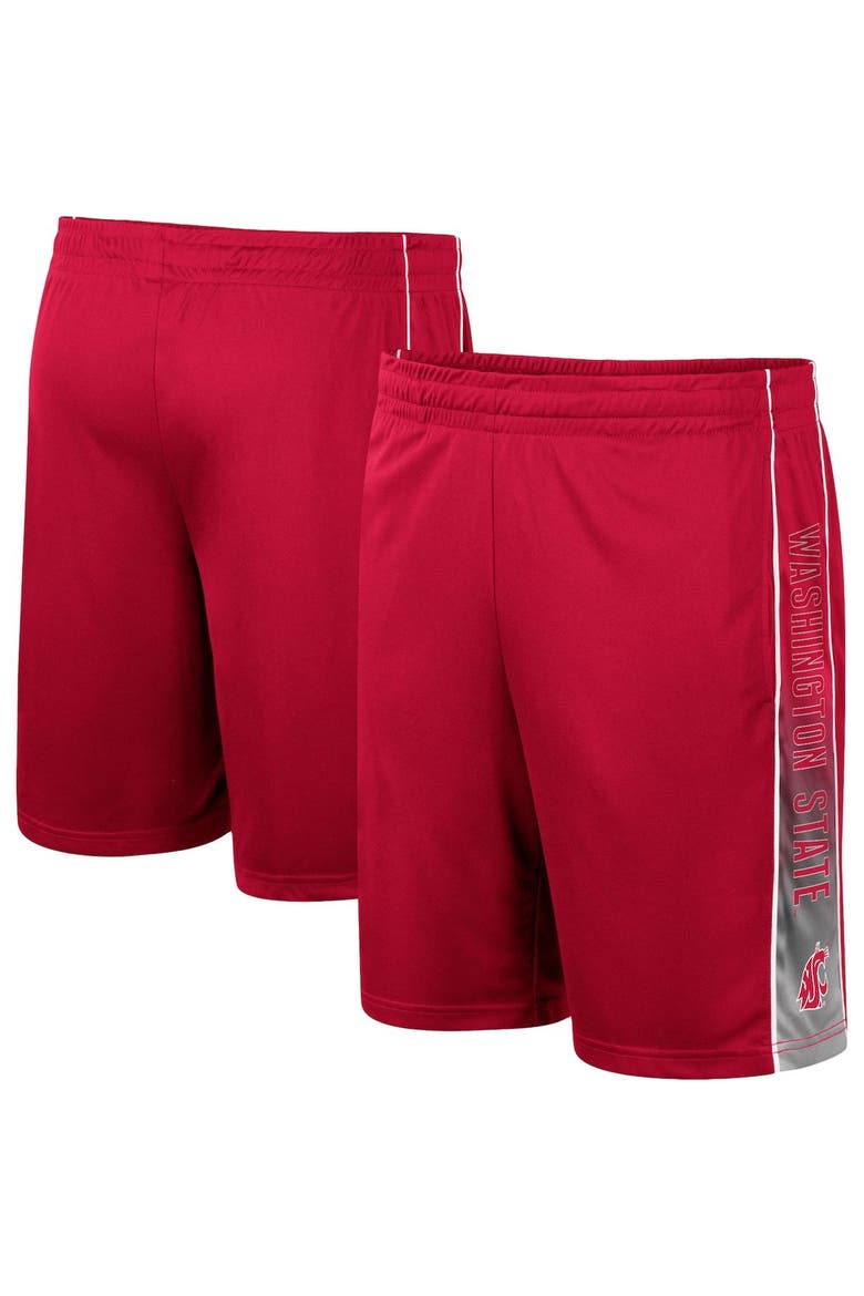 Men's Colosseum Crimson Washington State Cougars Lazarus Shorts, Main, color, Crimson