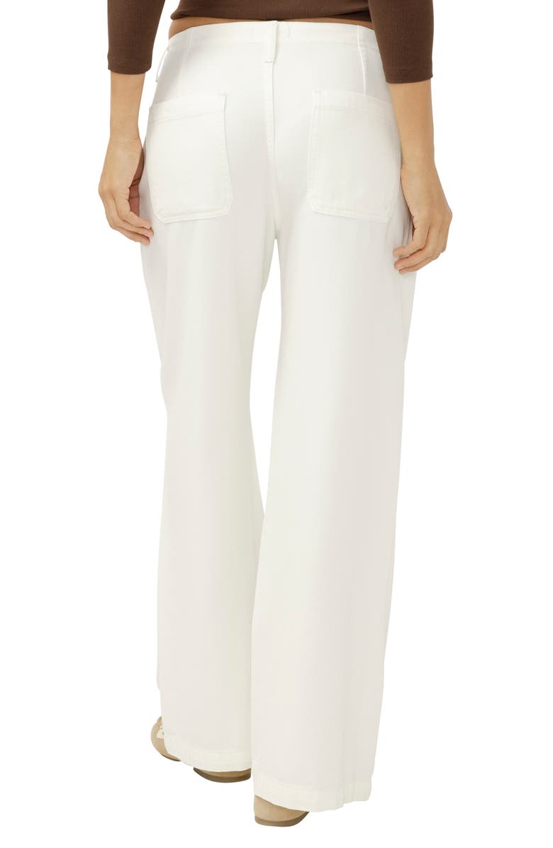 Silver Jeans Co. Beach Wide Leg Drawstring Jeans, Alternate, color, Ecru