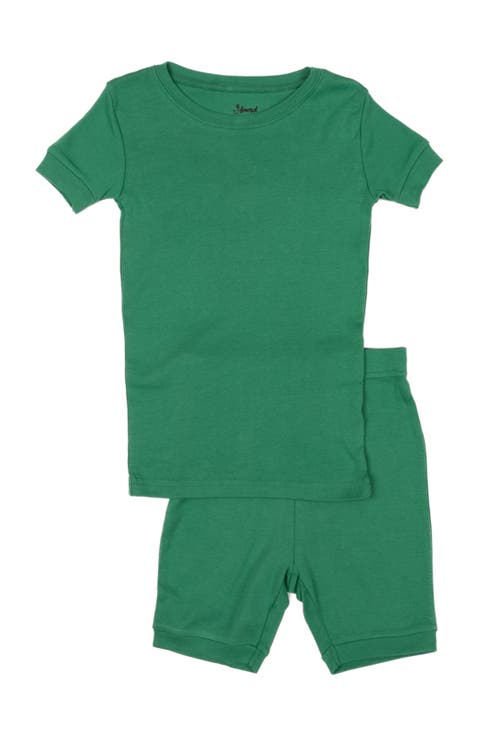 Kids Short Sleeve Cotton Solid Matching Family Pajamas (Toddler, Little Kid & Big Kid)