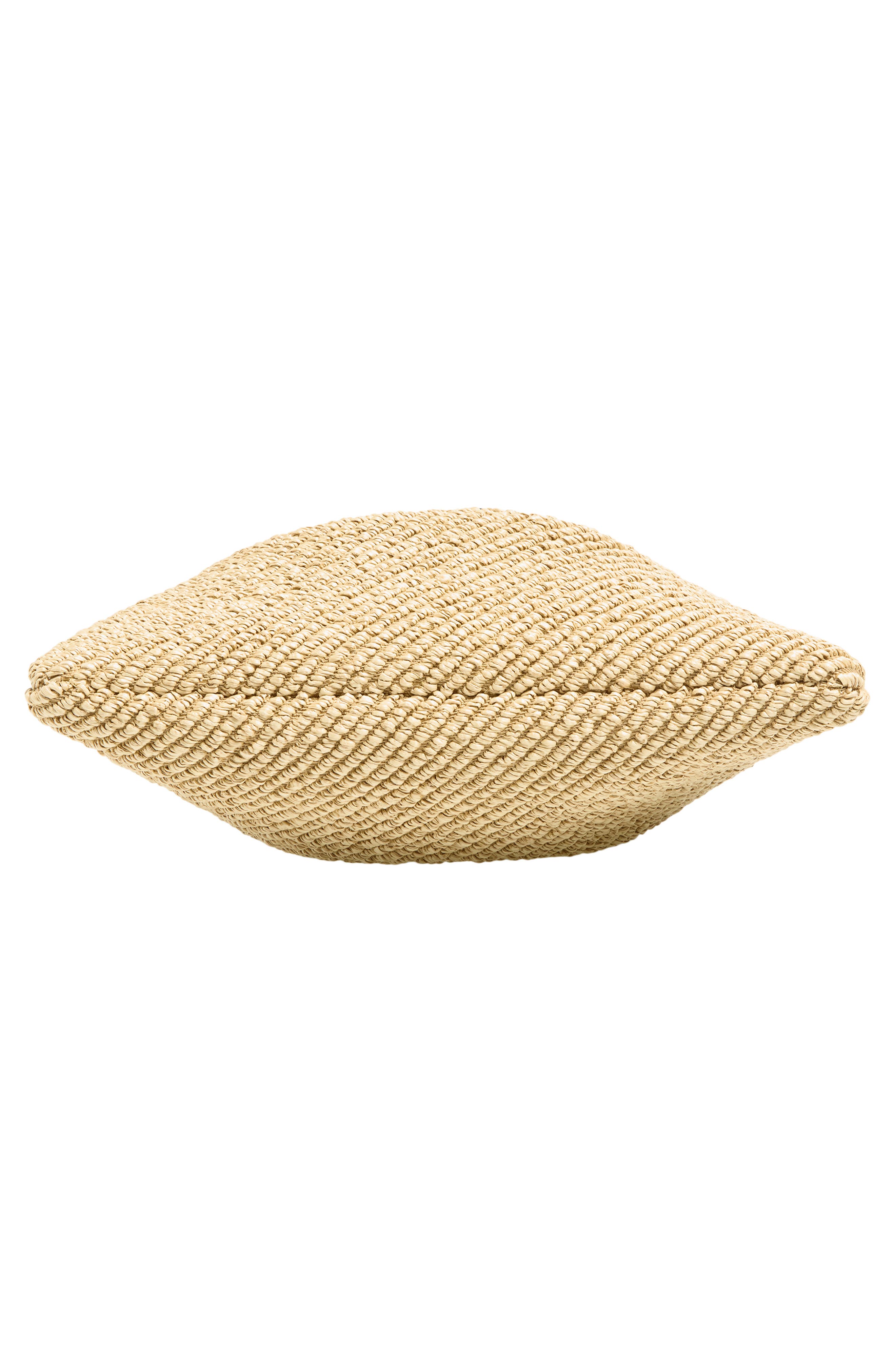 Bottega Veneta Medium Dustbag Intrecciato Leather & Raffia Clutch, Alternate, color, 9943 Natural/ Espresso-G