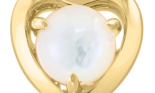 Effy Mother-of-pearl Heart Stud Earrings In Gold