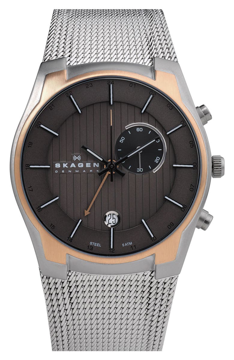 Skagen Men's Marine Mesh Bracelet Watch, Main, color, 