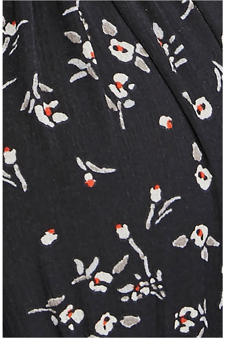 Lolita Floral Print Top, Alternate, color, BLACK