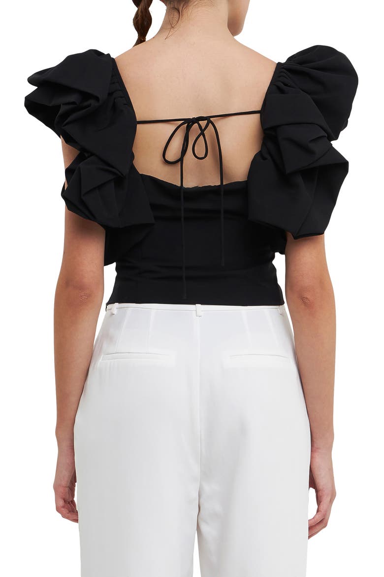 Voluminous Top, Alternate, color, BLACK