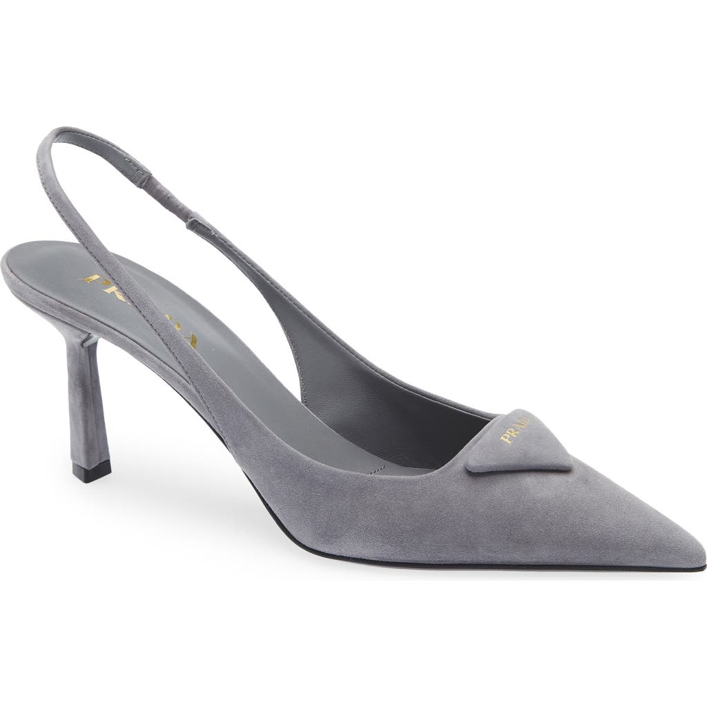Prada Logo Slingback Pump