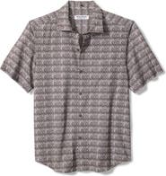 Tommy Bahama Bahama Coast Tile Isle Geo Print IslandZone® Short Sleeve Button-Up Shirt