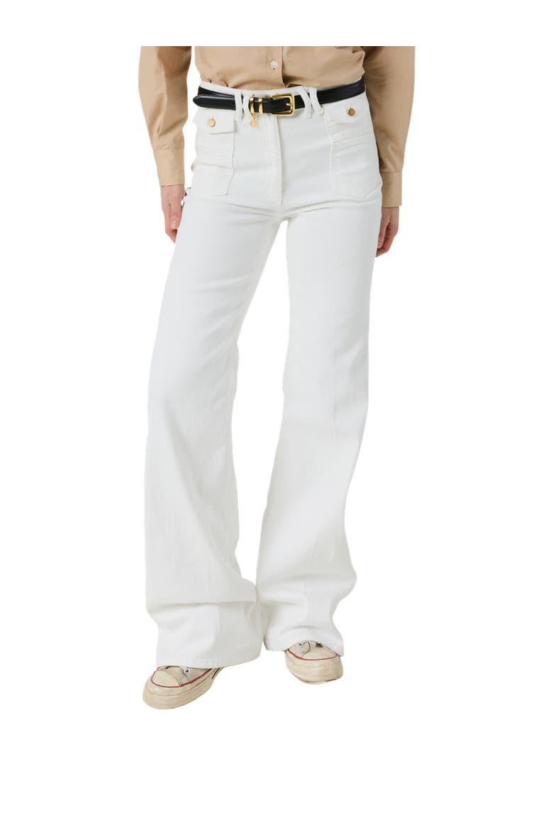High Rise Sculpting Flare Jeans, Main, color, Optical White