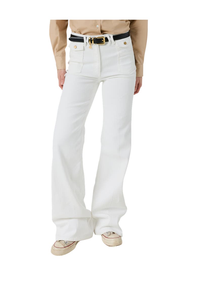 GERARD DAREL High Rise Sculpting Flare Jeans, Main, color, Optical White