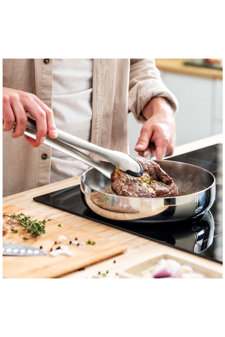 Belly Tri-Ply Stainless Steel Skillet, Alternate, color, STELLAR