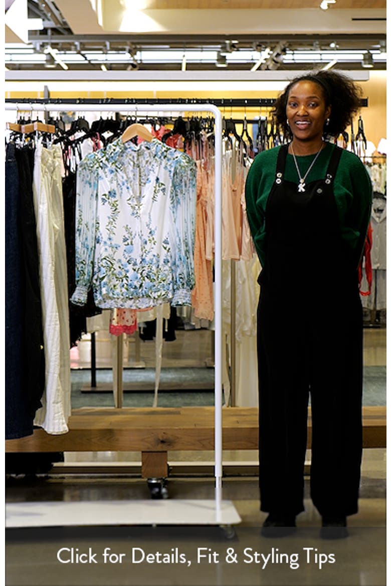 Ilan Floral Pleated Sleeve Button-Up Shirt video