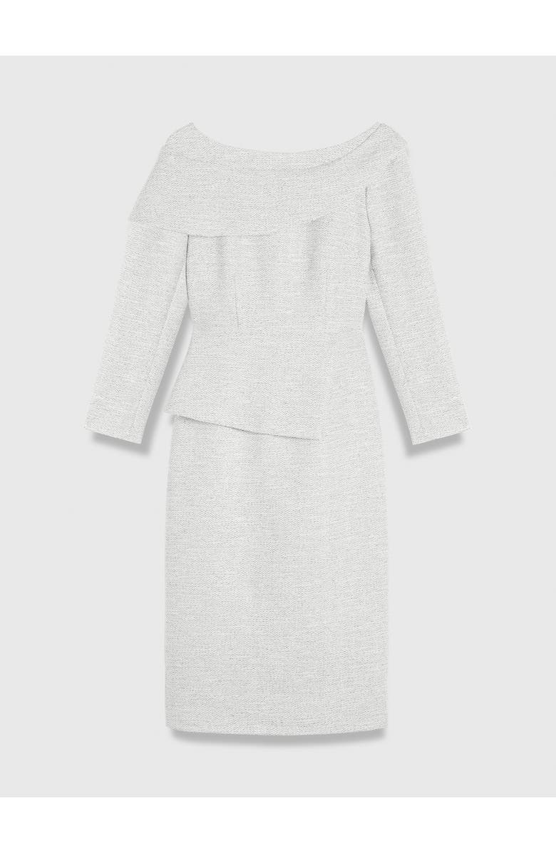 The Fold Palmerston Tweed Dress, Alternate, color, Ivory