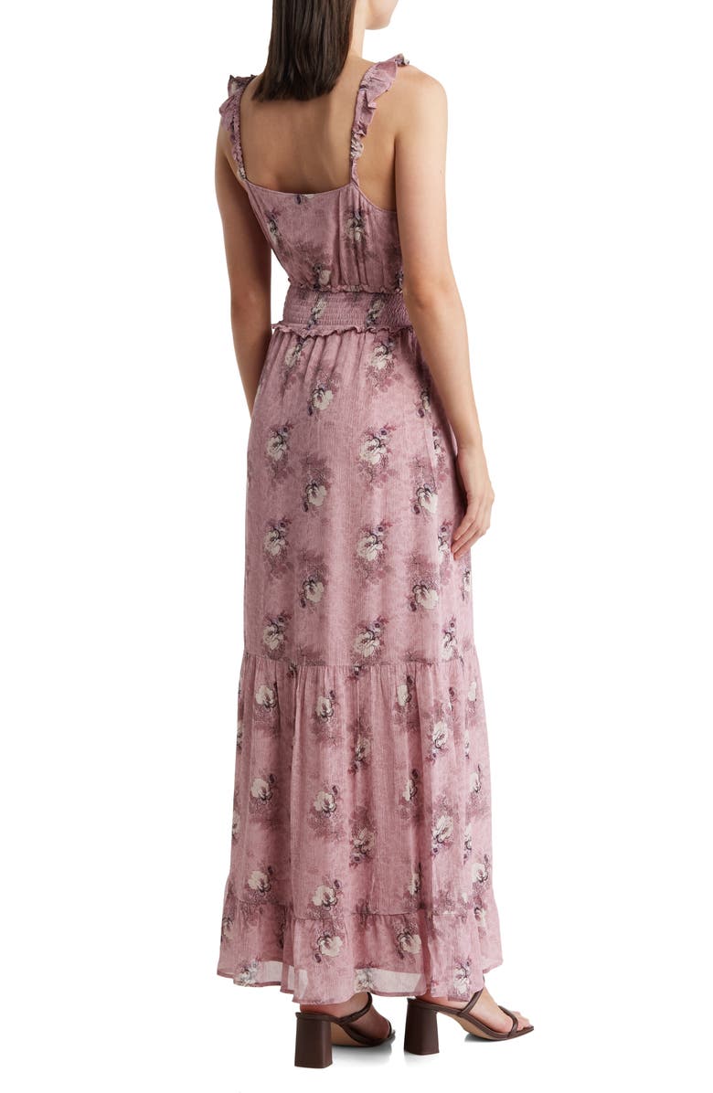 PAIGE Pacifica Floral Print Smocked Silk Sundress, Alternate, color, 