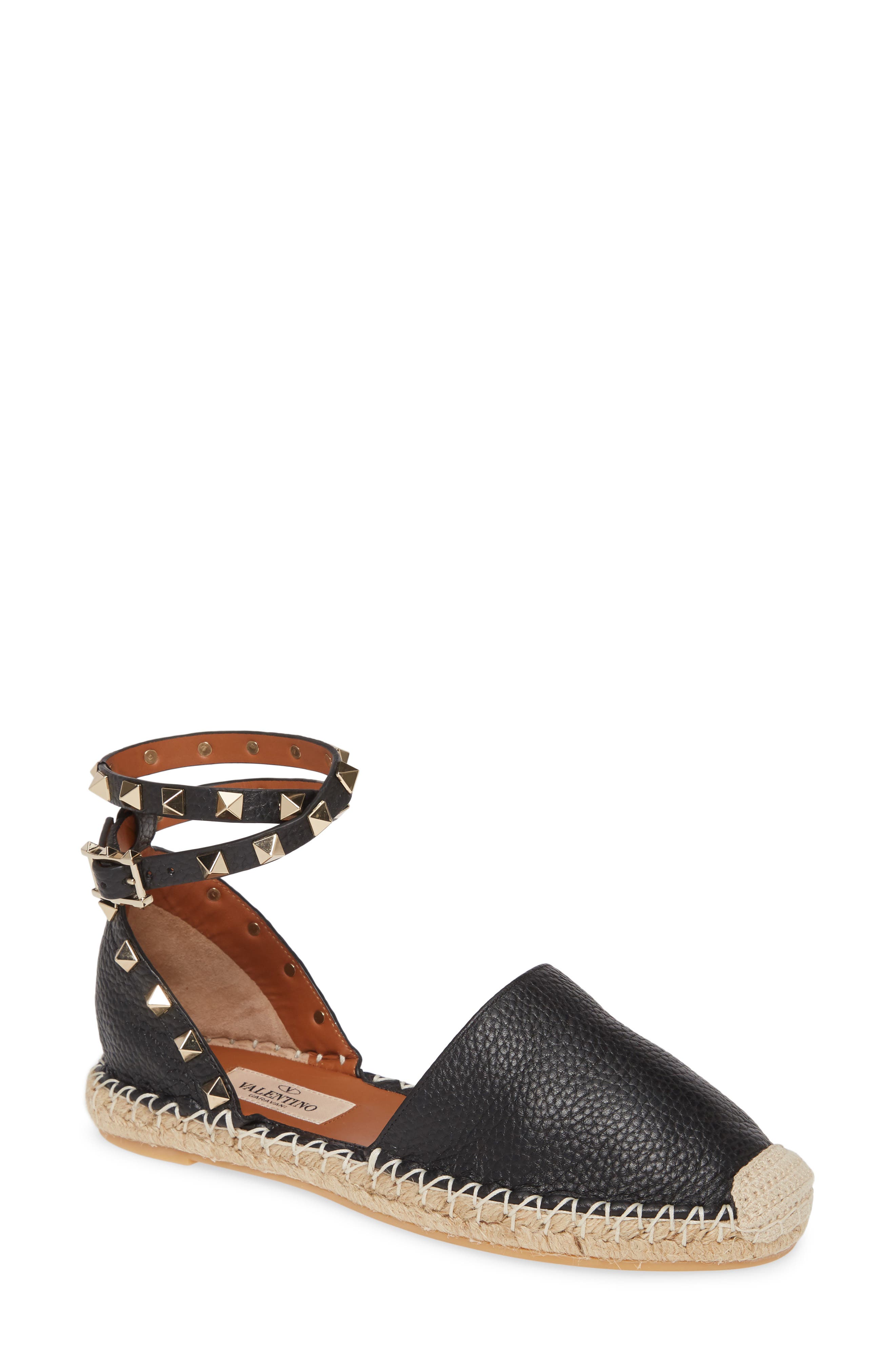 Valentino Garavani Rockstud Espadrille Sandal, Main, color, 
