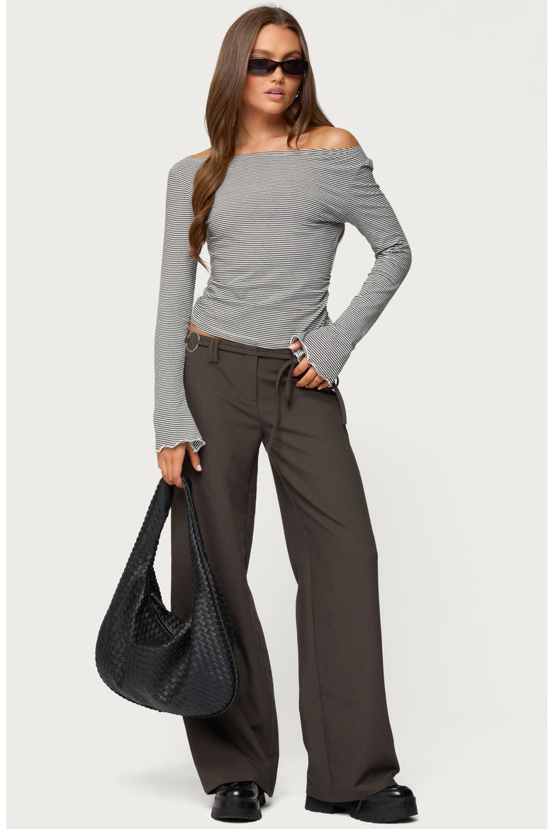Raphael Tie Waist Wide Leg Pants, Alternate, color, GRAY