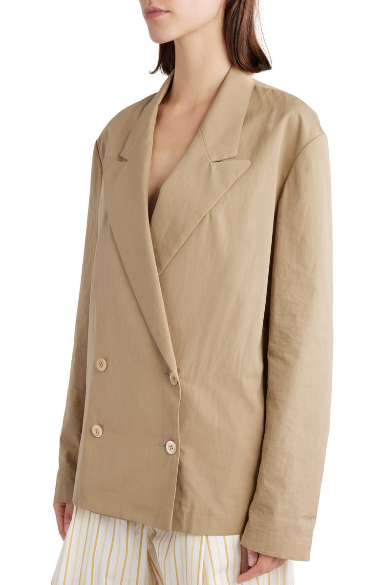 Dries Van Noten Oversize Double Breasted Cotton Blazer, Alternate, color, 