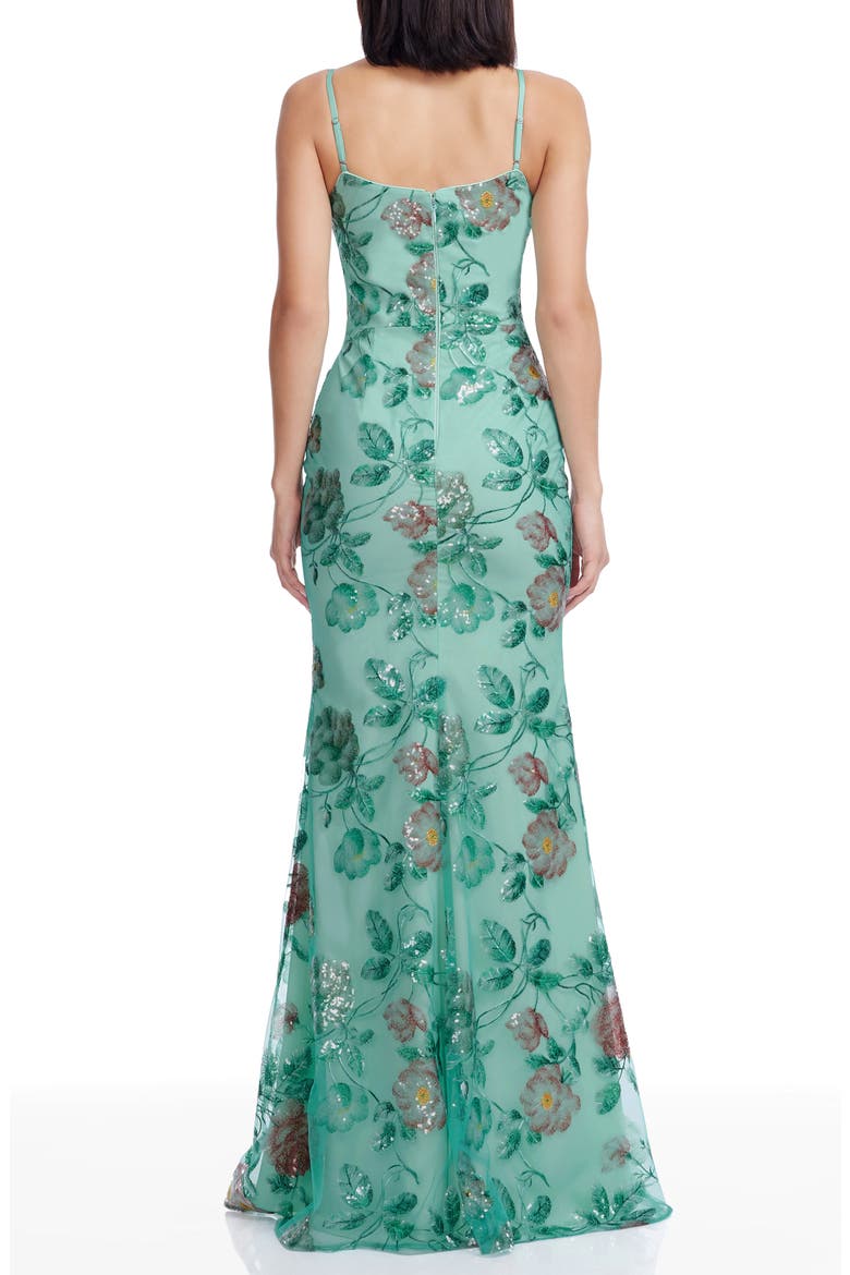 Giovanna Sequin Floral Mermaid Gown, Alternate, color, SAGE MULTI