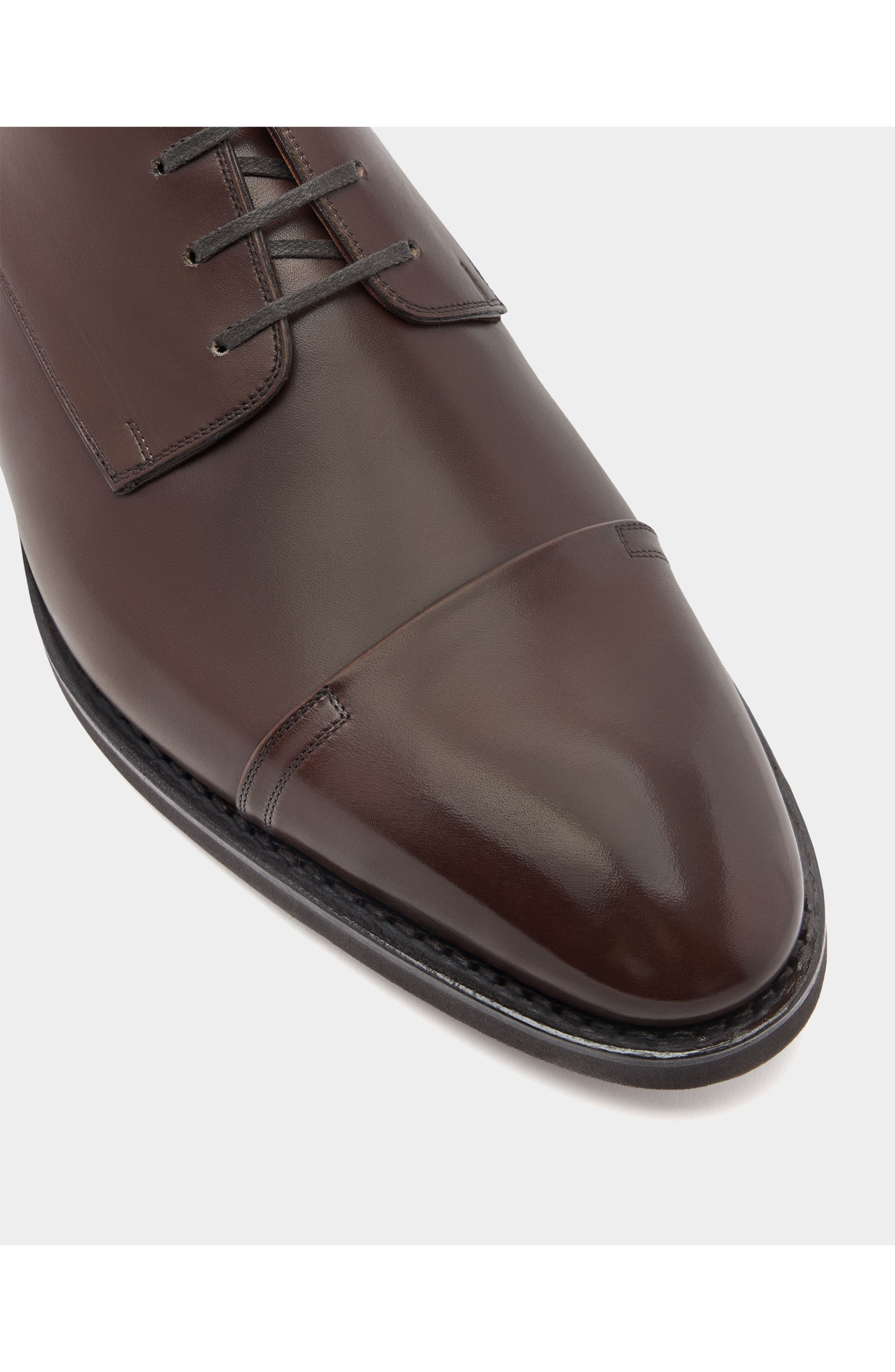 Bally Scribe Un Derby in Leather, Alternate, color, Brown