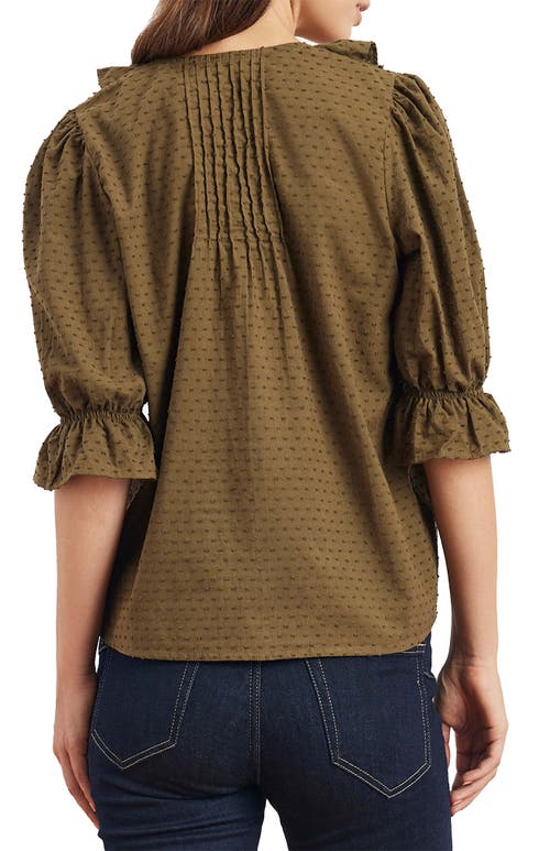 Paneros Clothing Chloe Cotton Ruffle Shirt In Animal Print