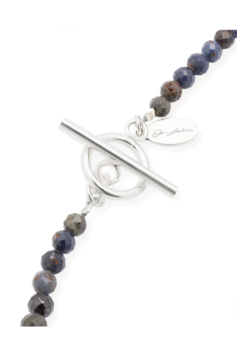 Gemstone Beaded Necklace With Sterling Silver Lobster Closure, Alternate, color, SAPPHIRE