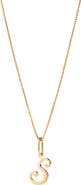 Ana Luisa Solid Yellow Gold - Script Letter Necklace