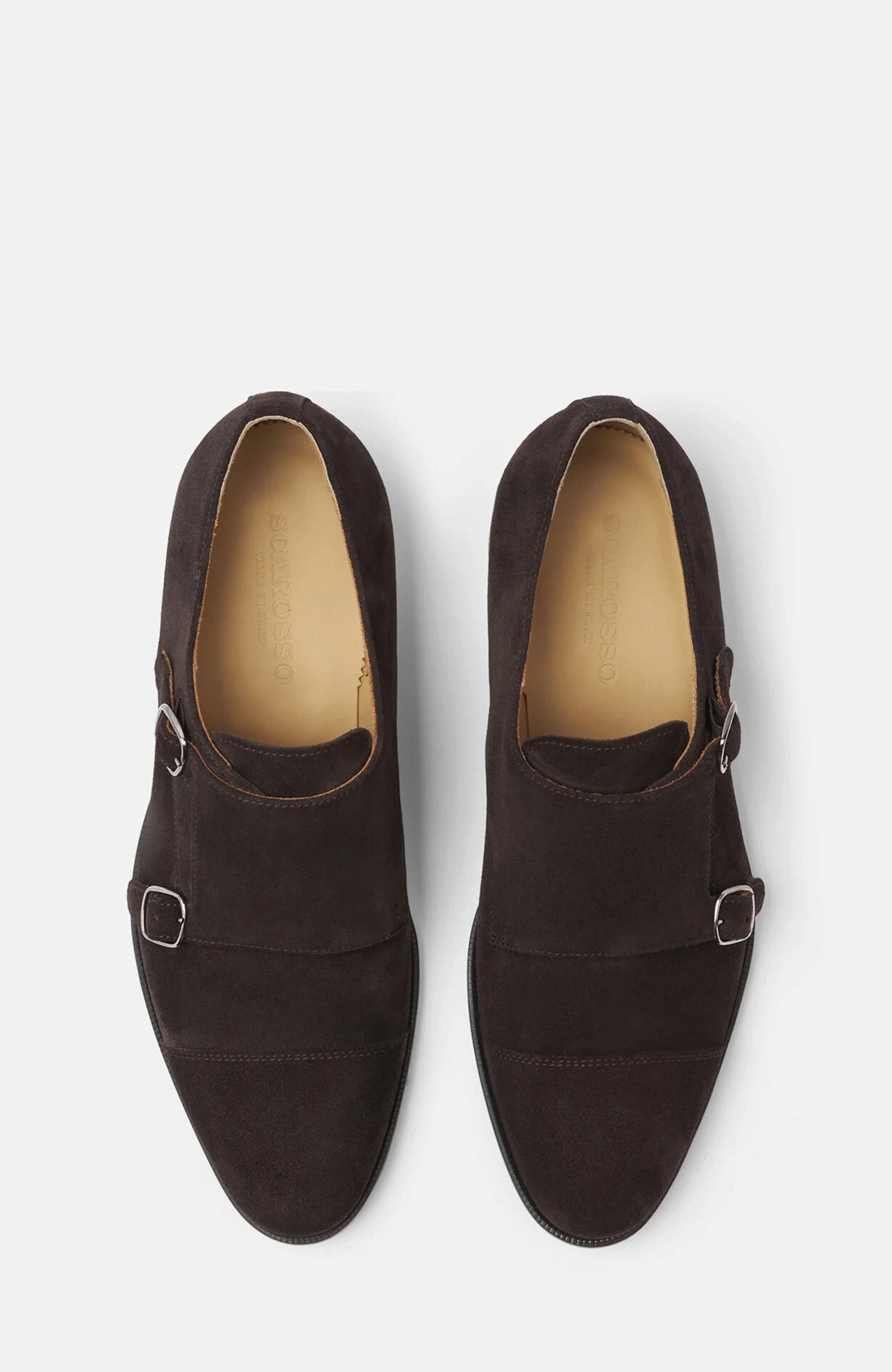 Gervasio Monks, Alternate, color, Dark Brown Suede - Light Line