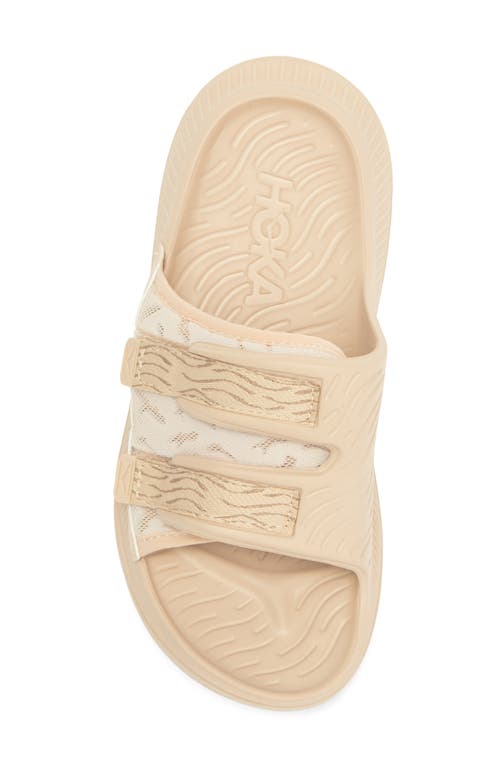 Hoka Gender Inclusive Ora Luxe Slide Sandal In Shifting Sand/dune
