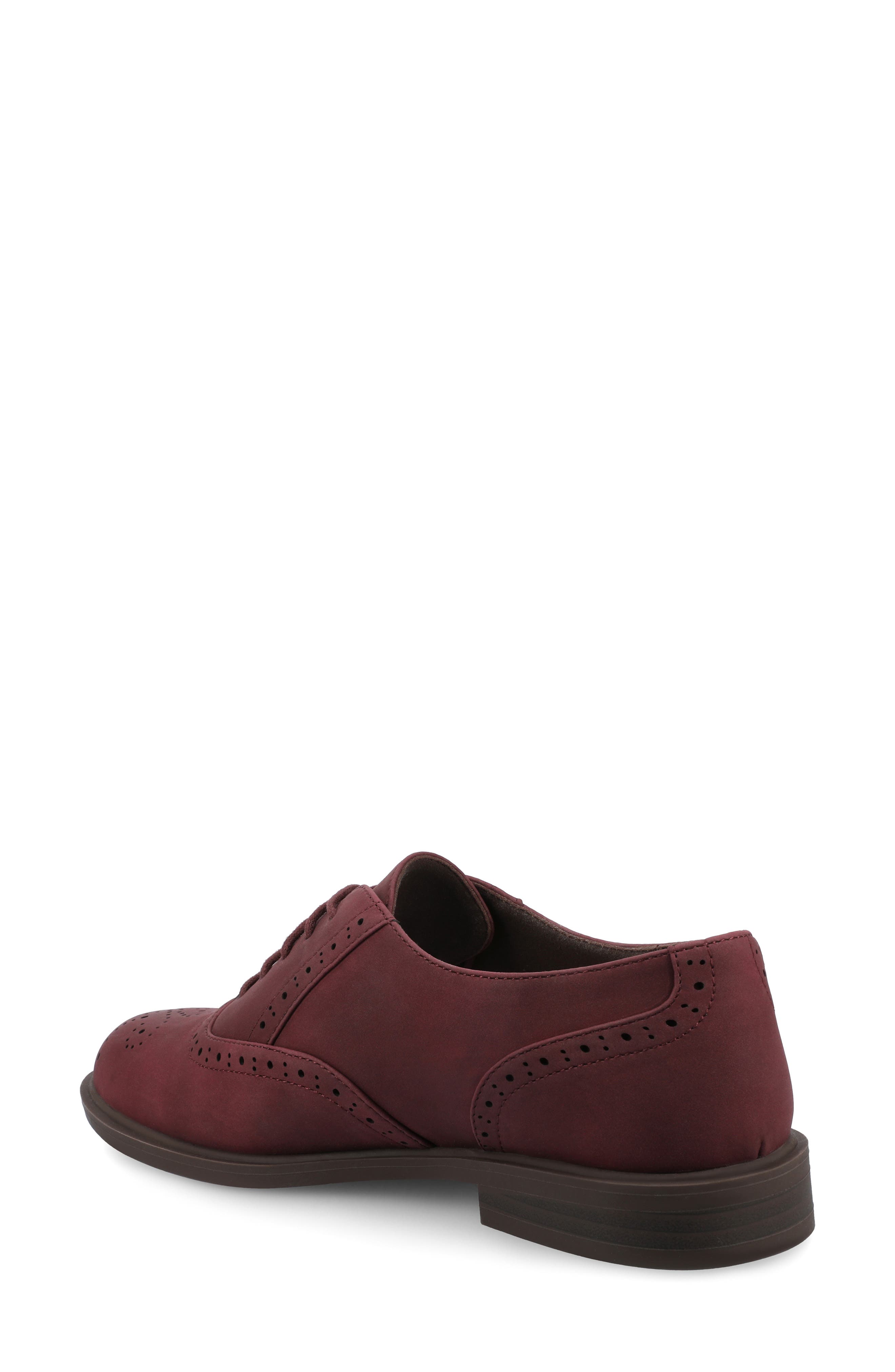 Bria Oxford, Alternate, color, OXBLOOD NUBUCK