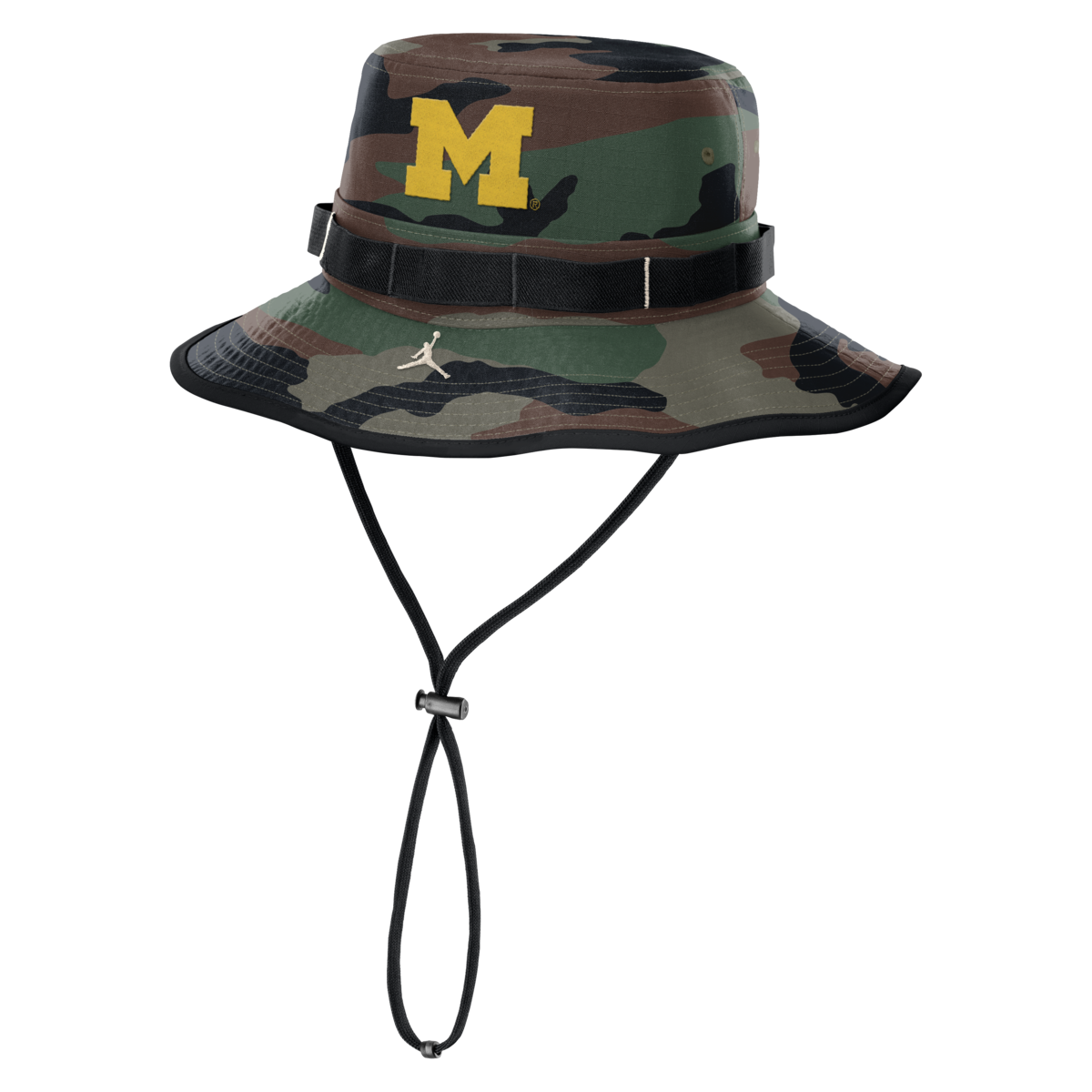 Jordan Brand Camo Michigan Wolverines 2025 Military Appreciation Boonie Dri-fit Bucket Hat