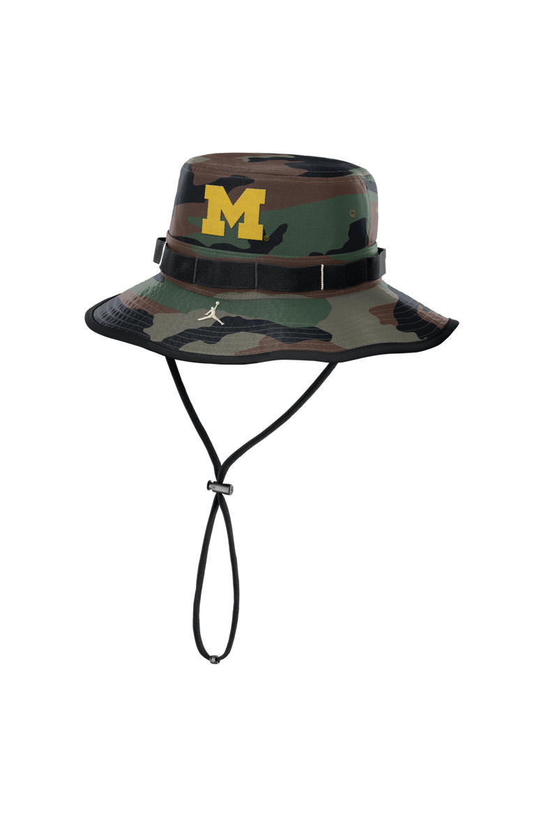 Men's Jordan Brand Camo Michigan Wolverines 2025 Military Appreciation Boonie Dri-FIT Bucket Hat, Main, color, Camo