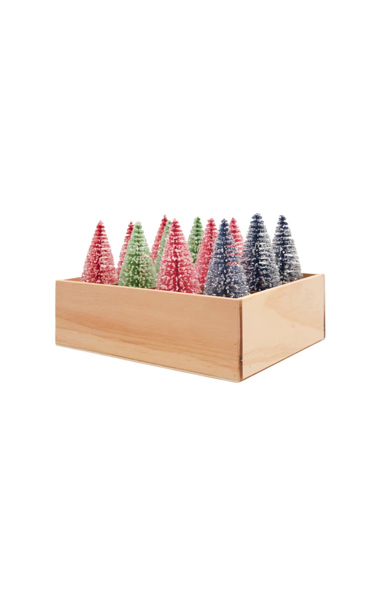 carol & frank Bottle Brush Tree Figurines Assortment of 12, Alternate, color, Red