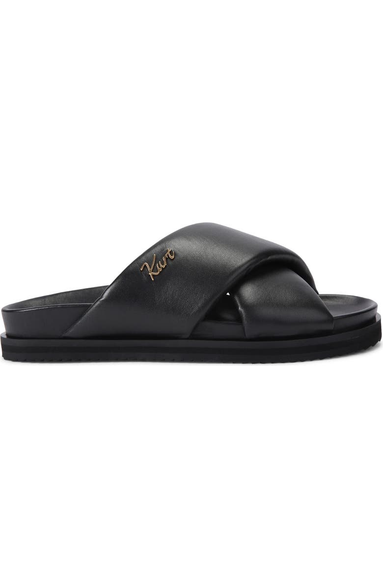 Kurt Geiger London Baron Cross Strap Slide Sandal, Main, color, Black